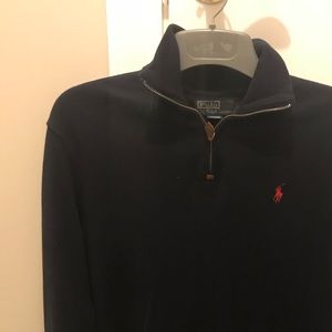 Polo black half zip
